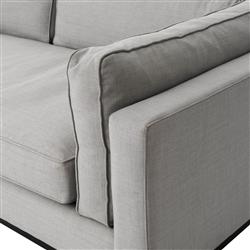 Allison Modern Classic Light Grey Upholstered Sofa - 91"W|