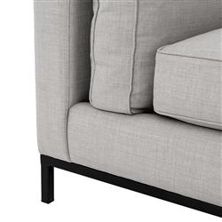 Allison Modern Classic Light Grey Upholstered Sofa - 91"W|