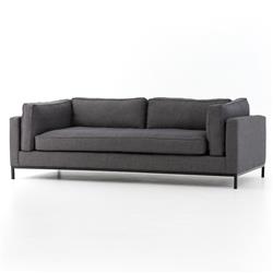 Allison Modern Classic Grey Upholstered Sofa - 91"W|
