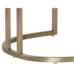 Aliyah Modern Classic Beige Performance Antique Brass Bench|