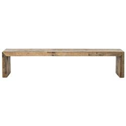 Wynn Rustic Lodge Brown Reclaimed Pine Wood Entryway Bench|