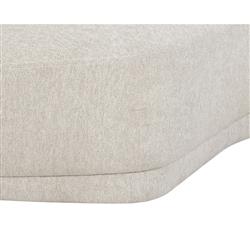 Fannie French Country Cream Performance Curved Sofa - 98"|