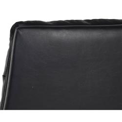 Tashia Bravo Black Upholstered Antique Brass Steel Executive Office Chair|