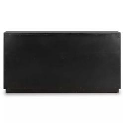 Dorwin Industrial Loft Espresso Brown Acacia Wood 6 Drawer Dresser|