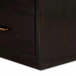 Dorwin Industrial Loft Espresso Brown Acacia Wood 6 Drawer Dresser|