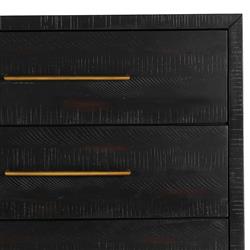 Dorwin Industrial Loft Espresso Brown Wood 5 Drawer Dresser|