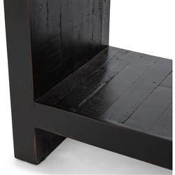 Dorwin Industrial Loft Espresso Brown Acacia Wood 2 Drawer Console Table|