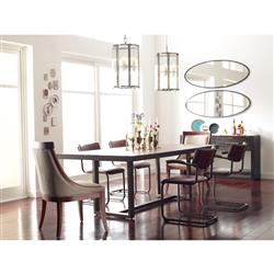 Dorwin Industrial Loft Espresso Brown Acacia Wood 2 Drawer Console Table|