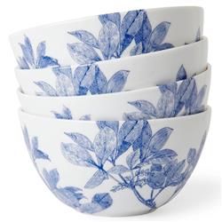 Arbor Coastal Beach Blue Porcelain Tall Cereal Bowl|