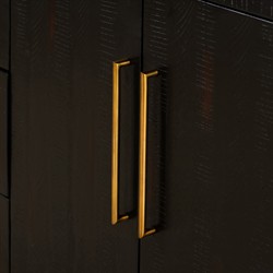 Dorwin Industrial Loft Espresso Brown Acacia Wood Media Console Sideboard|