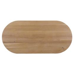 Ralph Modern Classic Brown Solid Oak Wood Oval Trestle Dining Table - 76"|