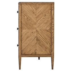 Ayra Mid Century Dawn Brown Oak Wood 6 Drawer Double Dresser|