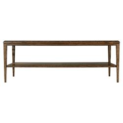 Ayra Mid Century Dusk Brown Oak 2 Tier Rectangular Coffee Table|
