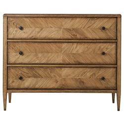 Ayra Mid Century Dusk Brown Oak Wood 3 Drawer Bachelor Chest|