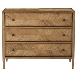 Ayra Mid Century Dusk Brown Oak Wood 3 Drawer Bachelor Chest|