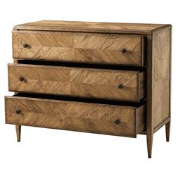 Ayra Mid Century Dawn Brown Oak Wood 3 Drawer Bachelor Chest|