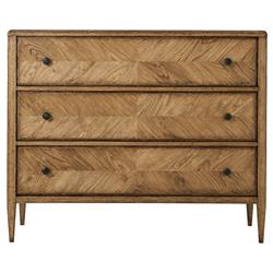 Ayra Mid Century Dawn Brown Oak Wood 3 Drawer Bachelor Chest|