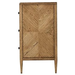 Ayra Mid Century Dawn Brown Oak Wood 3 Drawer Bachelor Chest|