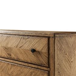 Ayra Mid Century Dawn Brown Oak Wood 3 Drawer Bachelor Chest|