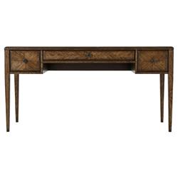 Ayra Mid Century Modern Dusk Brown Oak Wood Office Writing Desk|