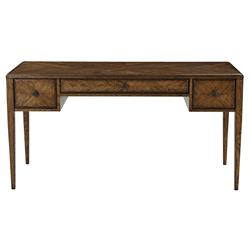 Ayra Mid Century Modern Dusk Brown Oak Wood Office Writing Desk|