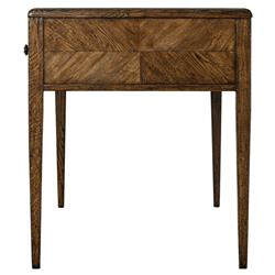 Ayra Mid Century Modern Dusk Brown Oak Wood Office Writing Desk|