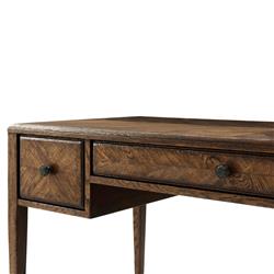 Ayra Mid Century Modern Dusk Brown Oak Wood Office Writing Desk|