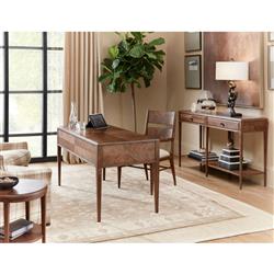 Ayra Mid Century Modern Dusk Brown Oak Wood Office Writing Desk|