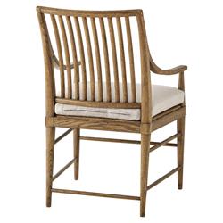 Ayra Grey Upholstered Dawn Brown Oak Windsor Dining Arm Chair|