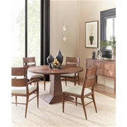 Ayra Grey Upholstered Dawn Herringbone Oak Dining Side Chair|