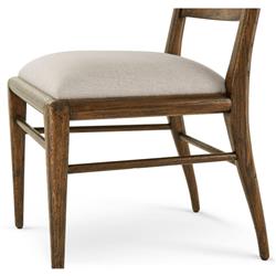 Ayra Grey Upholstered Dusk Herringbone Oak Dining Side Chair|