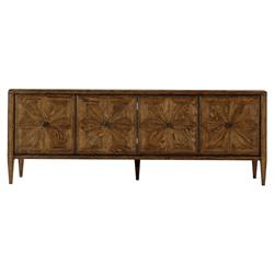 Ayra Mid Century Modern Dusk Brown Oak Wood Media Console|