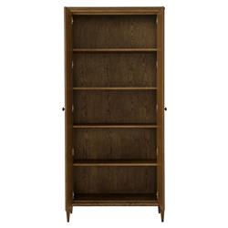 Ayra Mid Century Dusk Brown Herringbone Oak Wood Wardrobe|