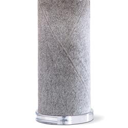 Andres Modern Classic Grey Hide Column Bedside Table Lamp|