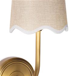 Ariel Natural Brass Steel Armed Wall Sconce|