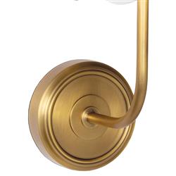 Ariel Natural Brass Steel Armed Wall Sconce|