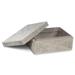 Andres Modern Classic Grey Hide Decorative Box - Set of 2|