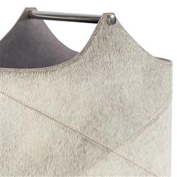 Andres Modern Classic Grey Hide Floor Basket|