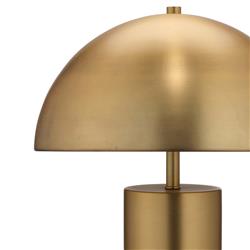 Cleave Mid Century Modern Antique Gold Metal Bedside Table Lamp|