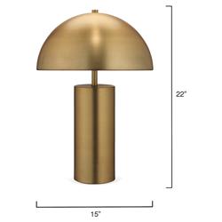 Cleave Mid Century Modern Antique Gold Metal Bedside Table Lamp|