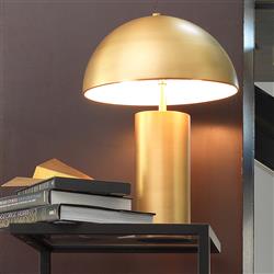 Cleave Mid Century Modern Antique Gold Metal Bedside Table Lamp|