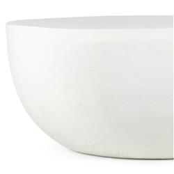 Bailey Industrial Loft White Aluminum Drum Outdoor Coffee Table|