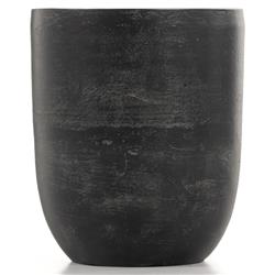 Bailey Industrial Loft Grey Aluminum Round Drum Outdoor Drink Table|