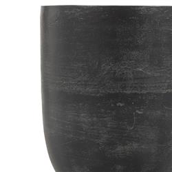 Bailey Industrial Loft Grey Aluminum Round Drum Outdoor Drink Table|