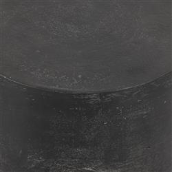 Bailey Industrial Loft Grey Aluminum Round Drum Outdoor Drink Table|