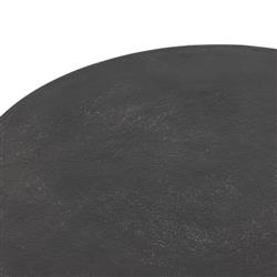 Bailey Industrial Loft Grey Aluminum Round Drum Outdoor Drink Table|