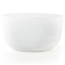 Bailey Industrial Loft White Aluminum Round Drum Outdoor End Table|