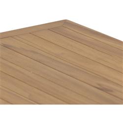 Tropica Coastal Beach Natural Brown Teak Wood Faux Rattan Outdoor Sideboard|