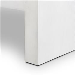 Tricia Industrial Loft Cream Concrete Rectangular Outdoor Coffee Table|