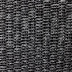 Ivanna Coastal Beach Black Woven Seat Grey Teak Wood Frame Outdoor Chaise Lounge|